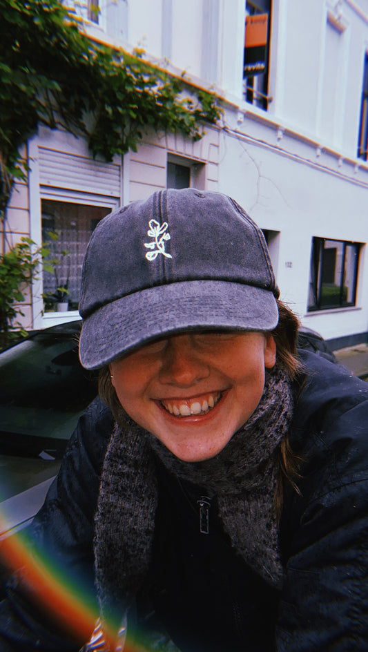 Embroidered Flower Cap